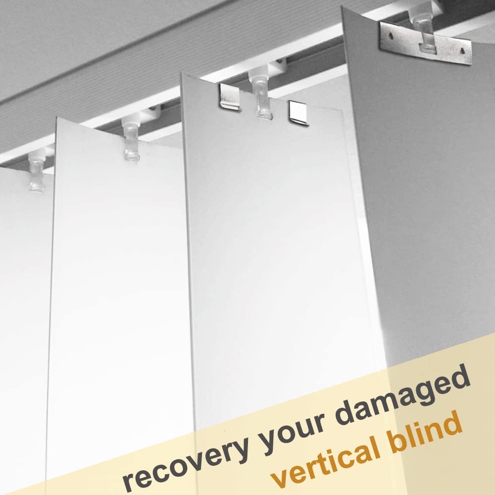 Vertical Blind Repair Vane Savers, Electroplated Metal One Size, White