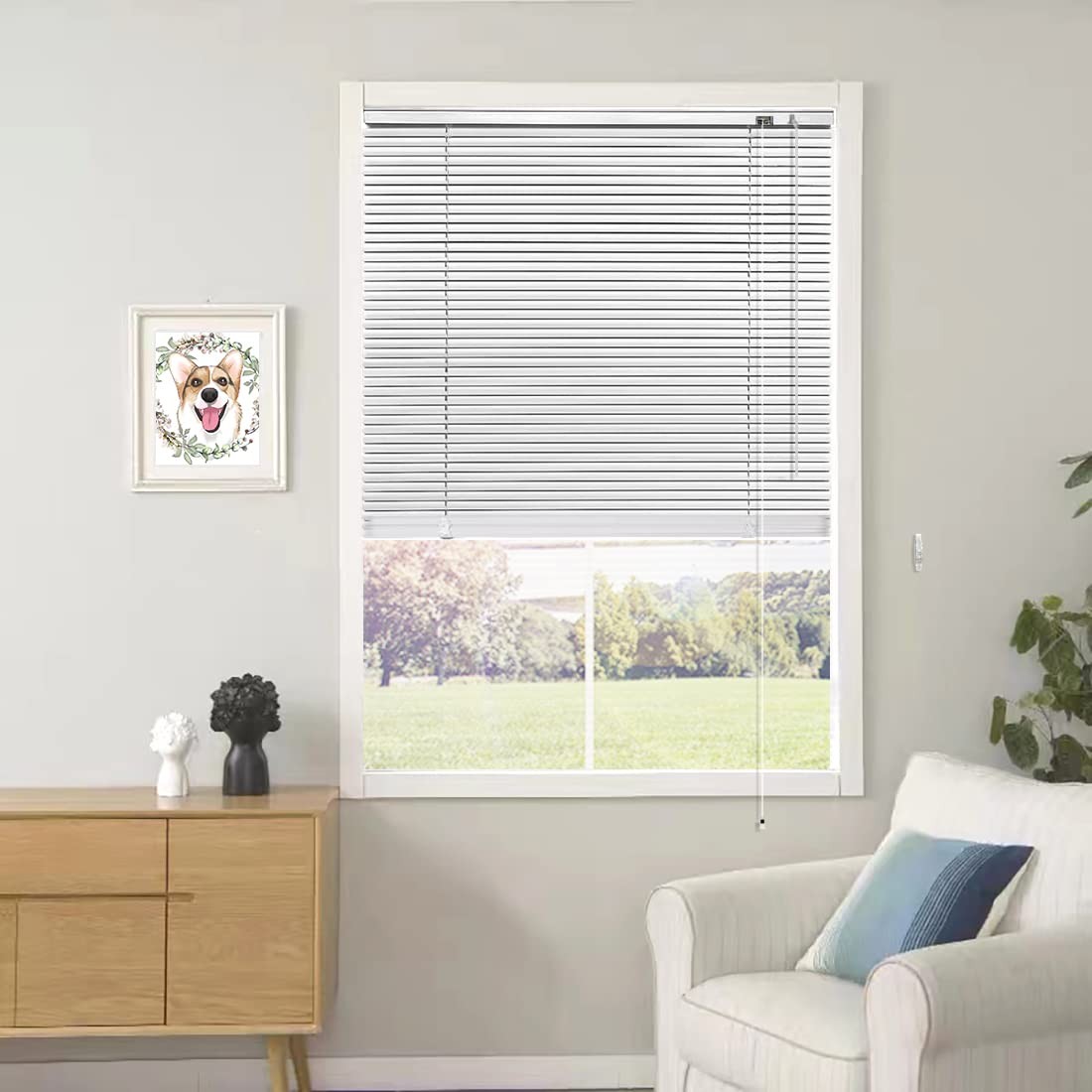 Mini Blinds Suitable for 27.5″ W x 64″ H Windows 1″ Aluminum Horizontal Venet…