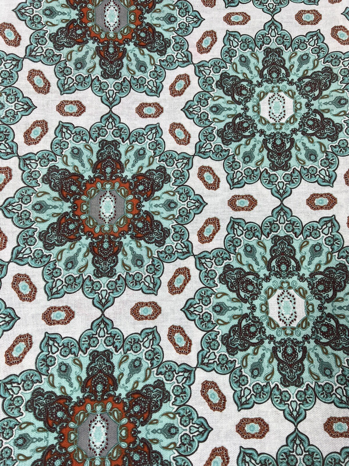 Cynthia Rowley Window Panels Pair 52 x 96″ Geometric Medallions Turquoise Aqua