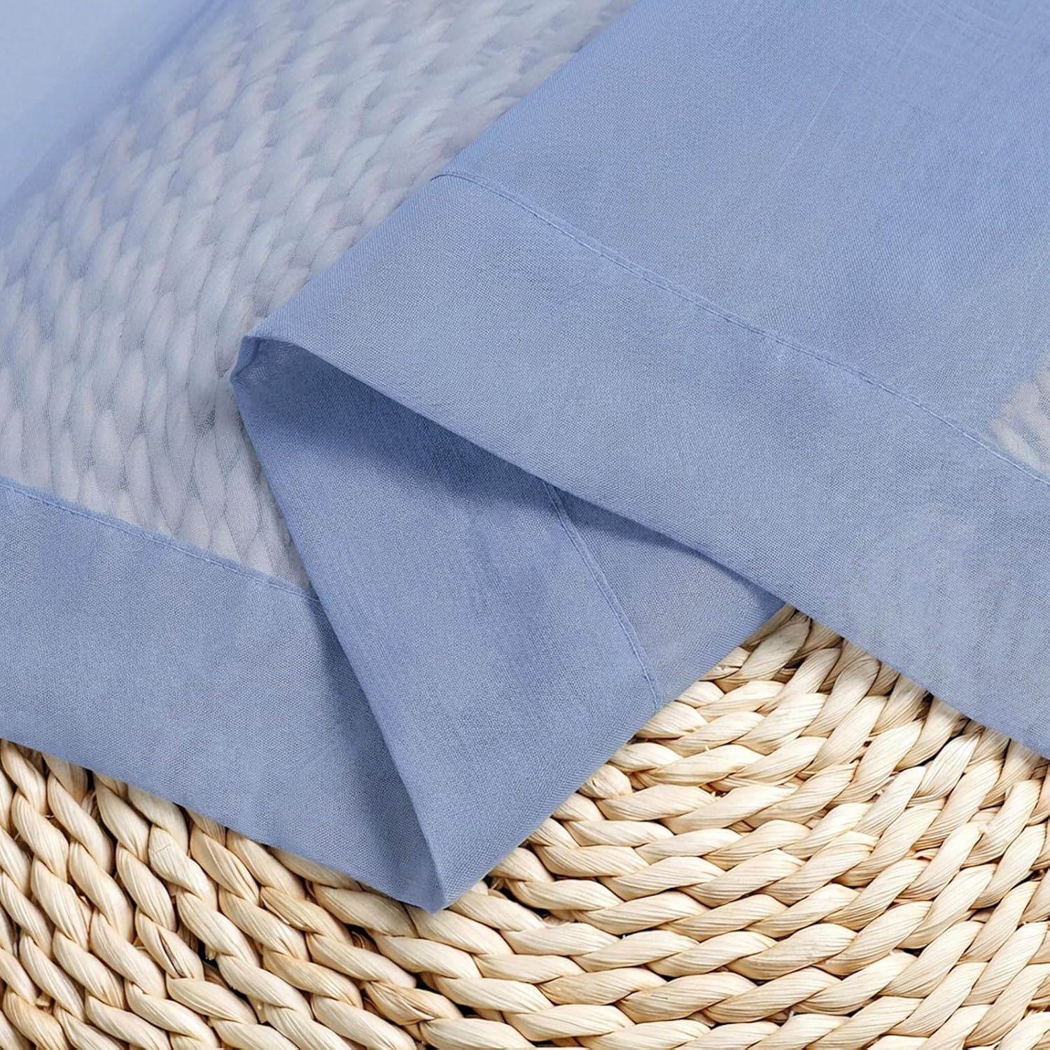 Sheer Tier Curtains 24 Inch Length – Small Window Kitchen Curtains for Bathroom