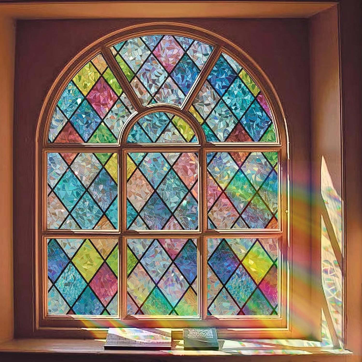 Window Privacy Film Decorative Static Cling Stained Glass Frosting Sticker Cover