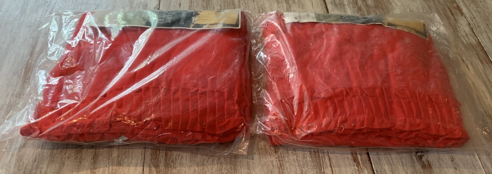 Vtg Sears Cape Cod Curtain Panels Inheritance 84″x63″L Fiesta Red 2 Sets NEW