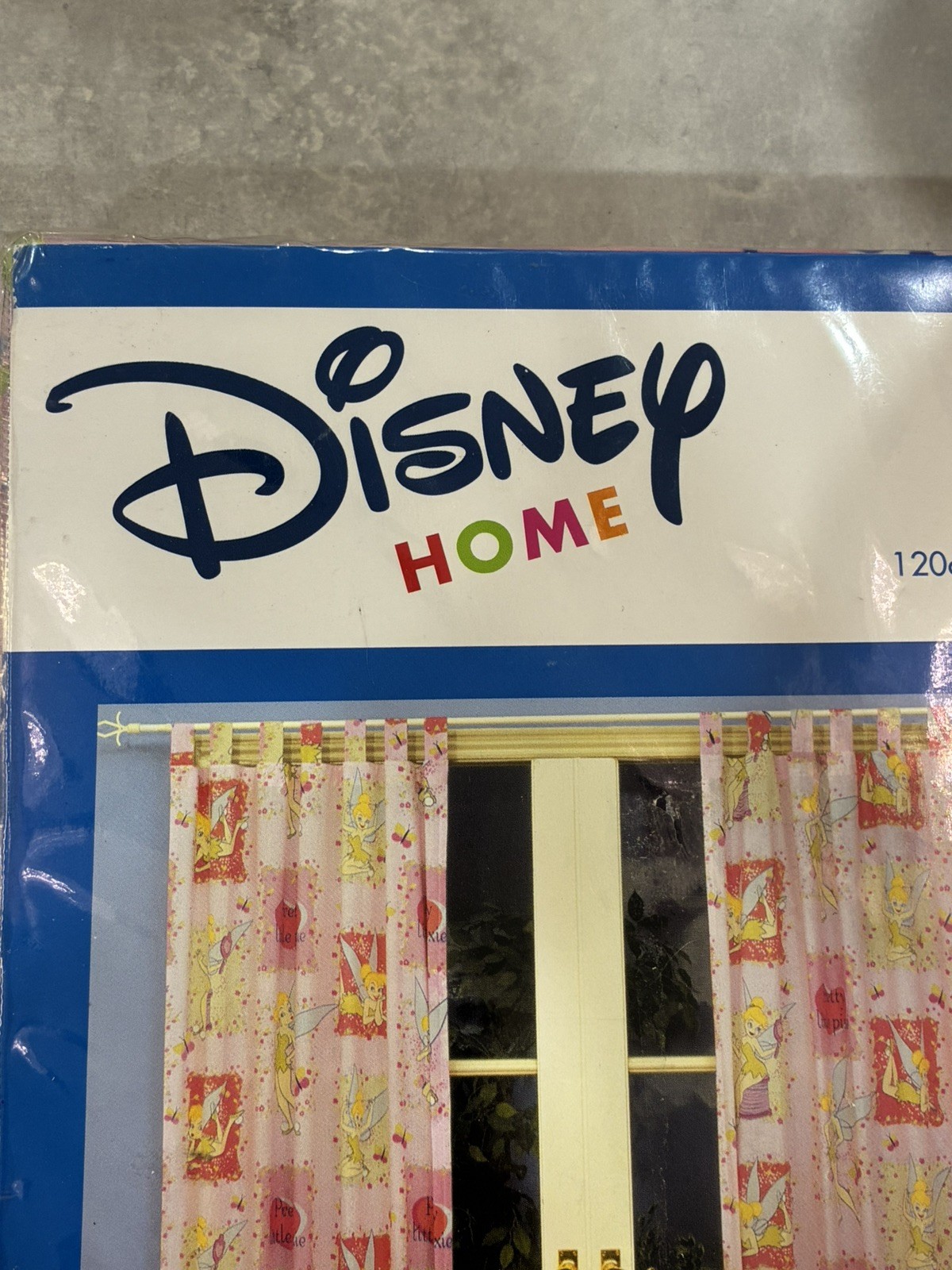DISNEY Home Tinkerbell Curtains Tab Top Pair 120cm X 213cm Cotton Fairies Pink