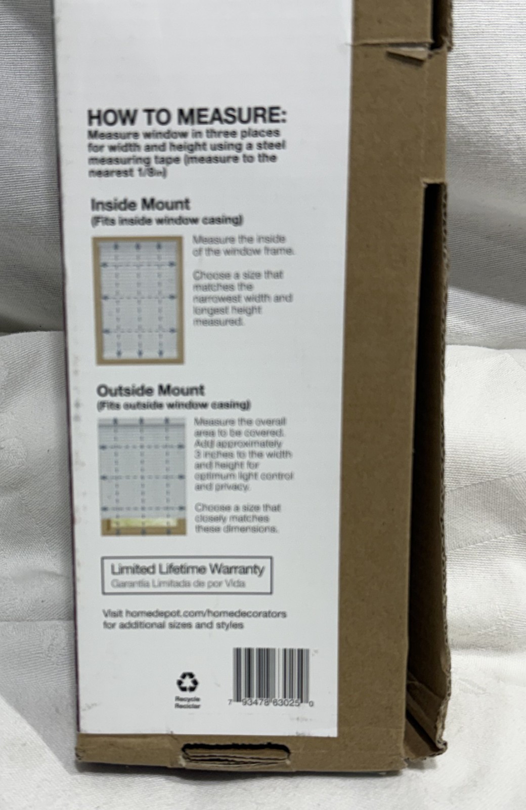 HDC Cordless Light Filtering Cellular 23″ W x 72″ L Shade in Snow Drift, NEW