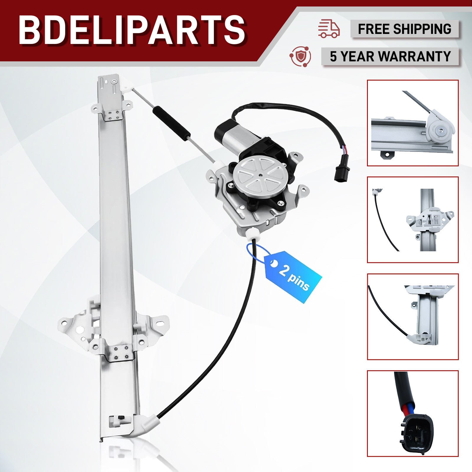 Front Driver Window Regulator for Nissan Frontier Xterra 2005-2015 Repl 741-348