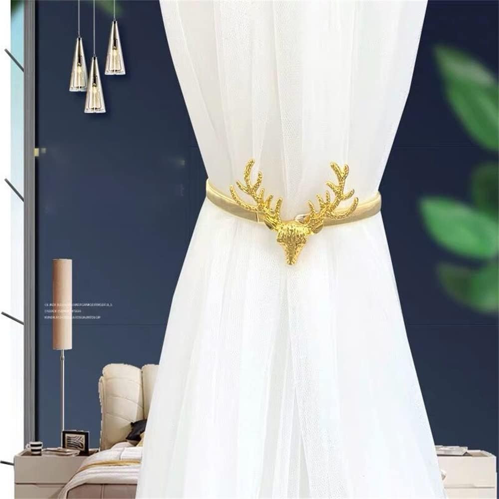Curtain Tiebacks 2 Pack Curtain Holdbacks Aluminum Alloy Spring Design Curtain T