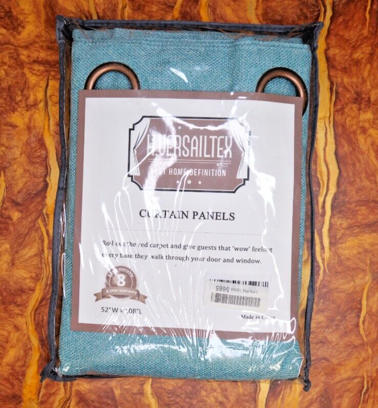 H.VERSAILTEX Blackout Curtains 1 Panels 108 Grommet Thermal Eggshell Blue Linen