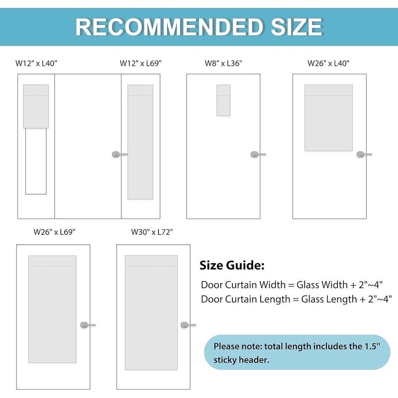 Blackout Curtain Panel Adhesive Installation Privacy Shade Thermal Insulation US
