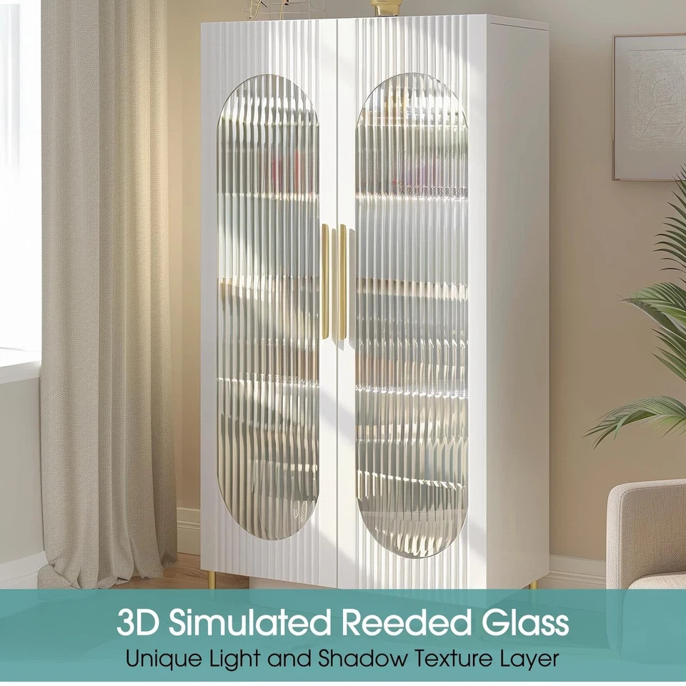 3D Fluted Glass Window Privacy Film Frosted Reeded Glass Stickers 17.5×78.7in