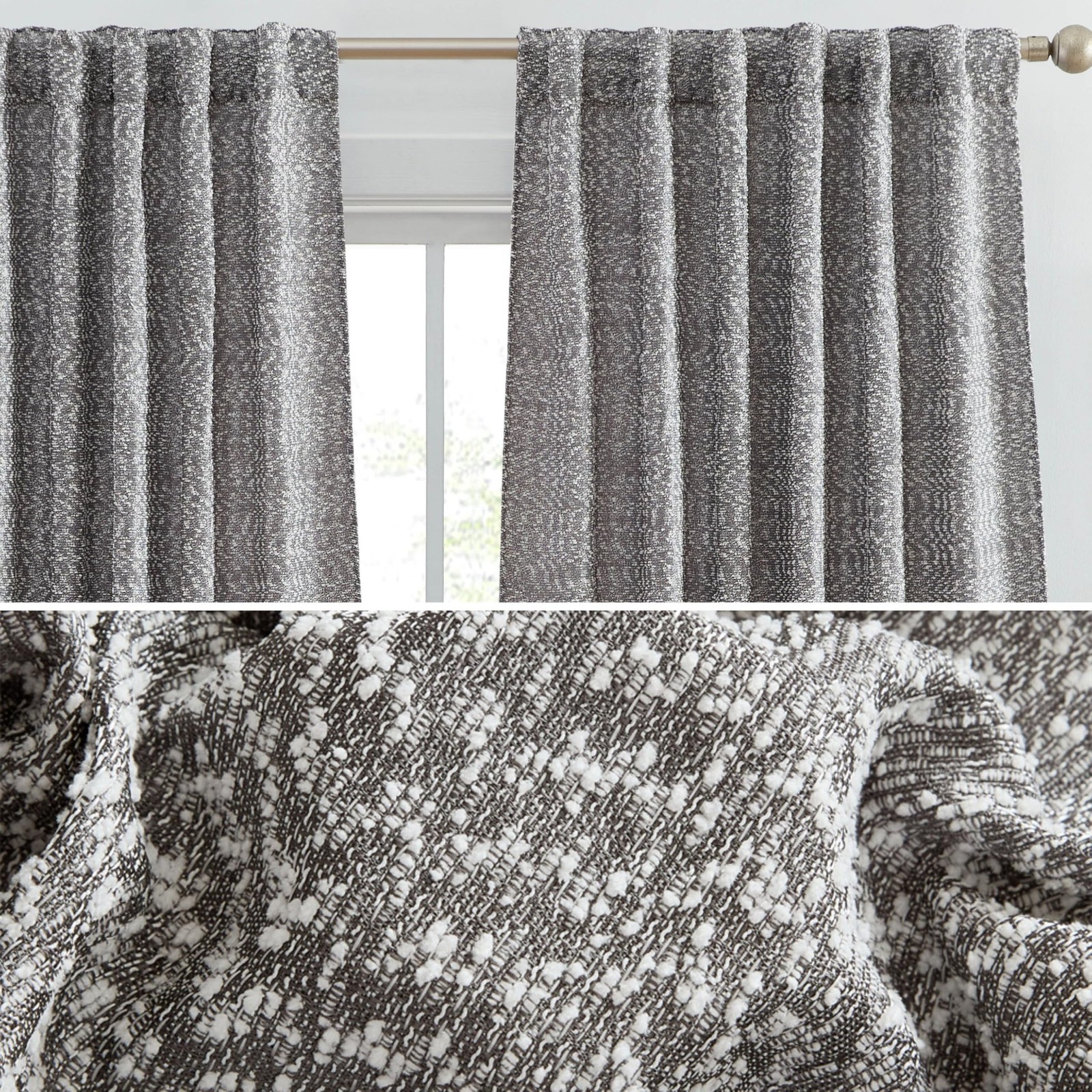 Hlc.Me Easton Grey And – – Tab Rod Pocket Window