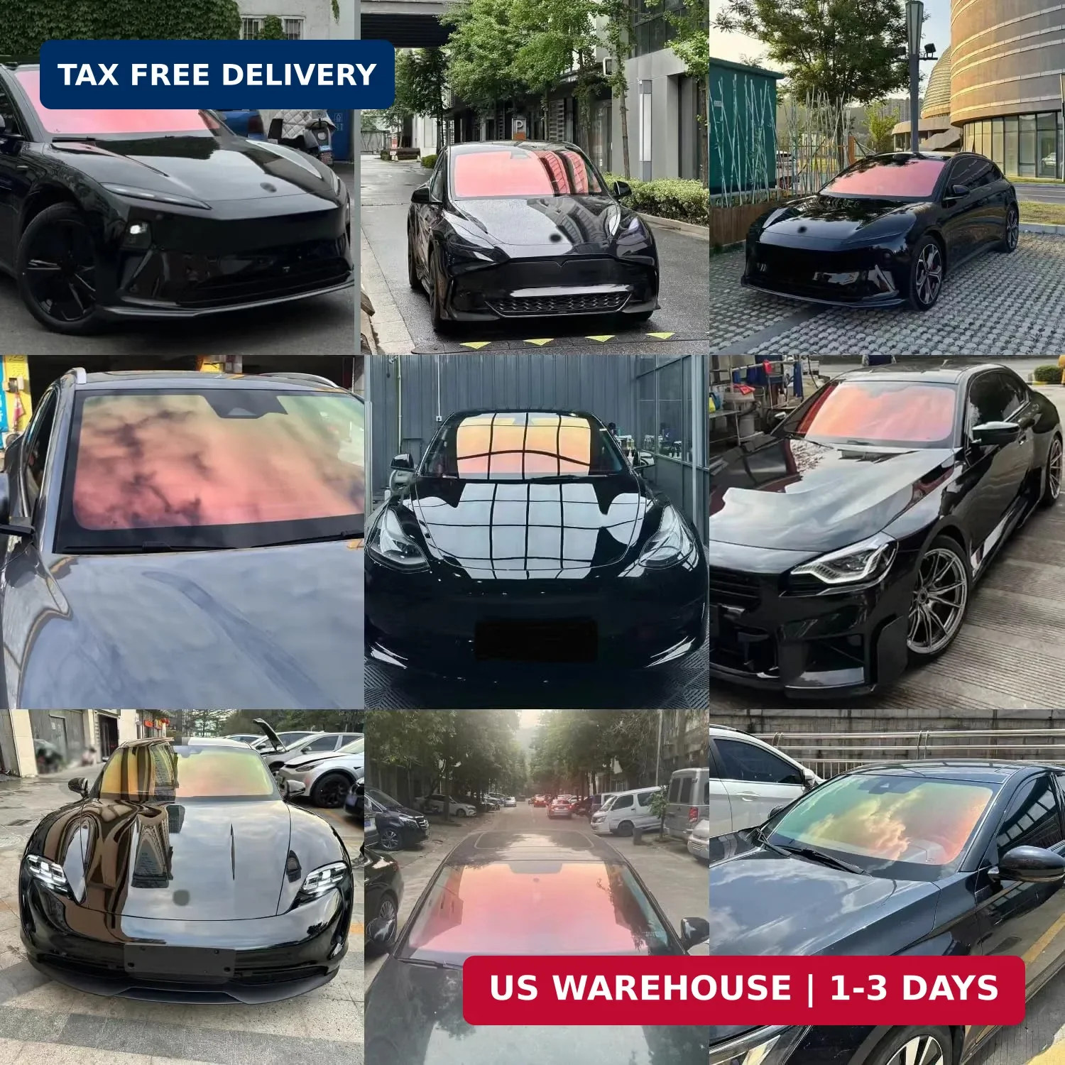 Car Windshield Sun Shade Tint Film， Car Glass Film，Heat Insulation Film，Color-Ch
