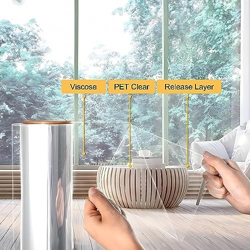 Security Window Film, Transparent Self-Adhesive 17.5in x 6.5ft 4mil