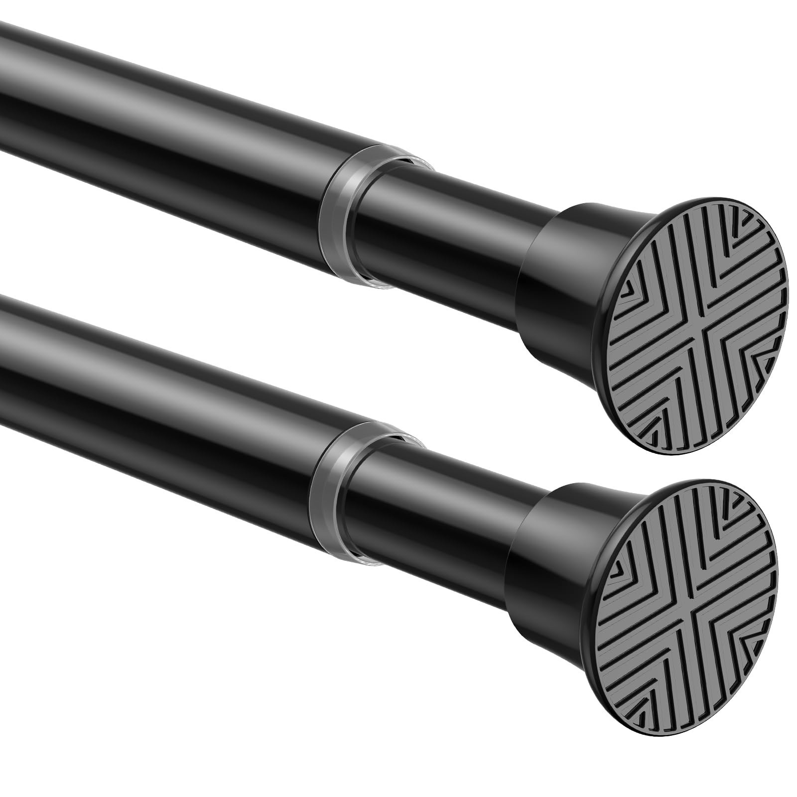 Spring Tension Curtain Rod 32-76 inch, Adjustable Expandable Tension Curtain Rod