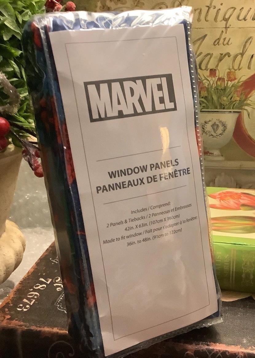 MARVEL Comics~(2) Window Panels & Tiebacks~NEW/NIP~42×63 Each~Franco & Sons Inc~