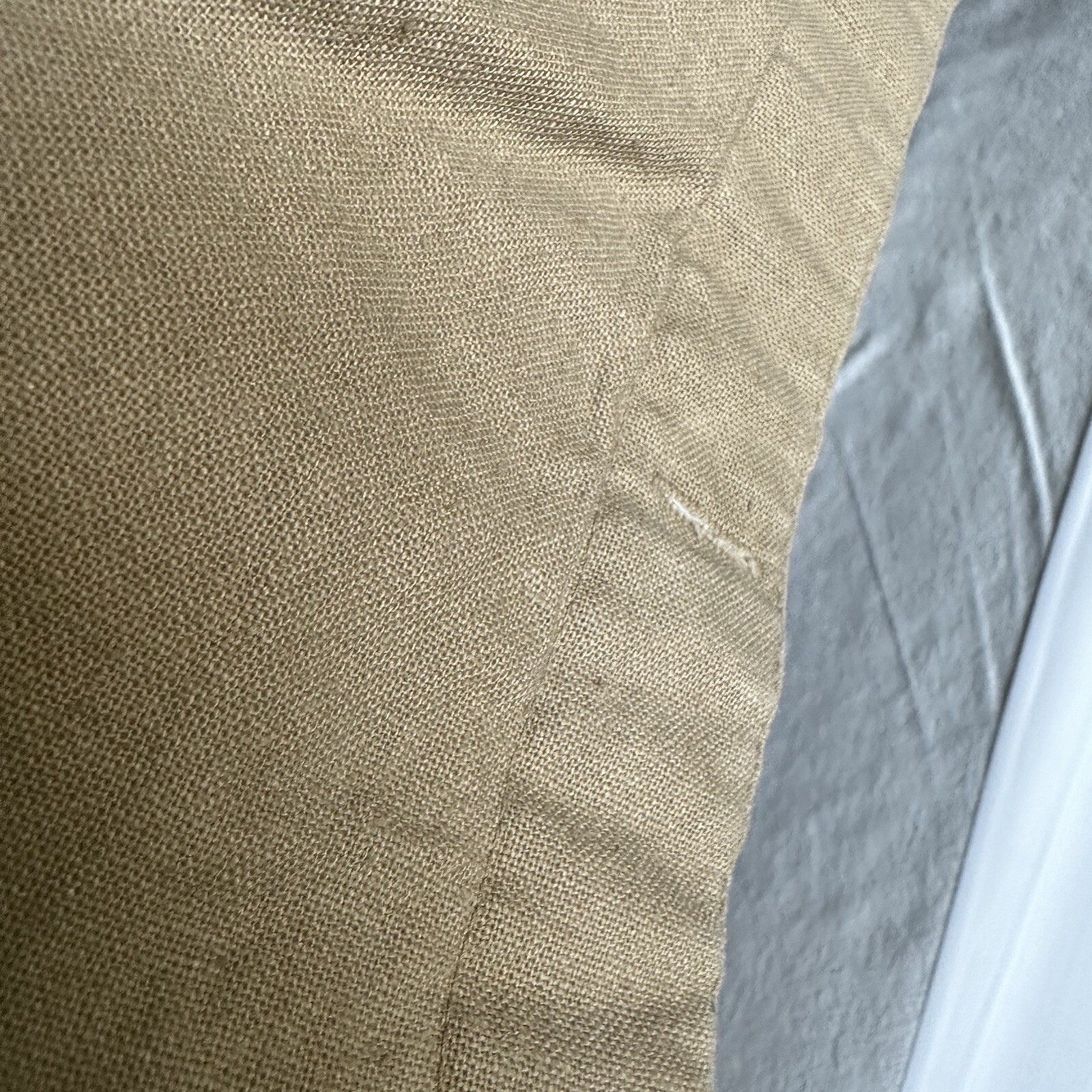 Fieldcrest Classic Curtain, Beige/white, Linen/cotton Blend 66×70