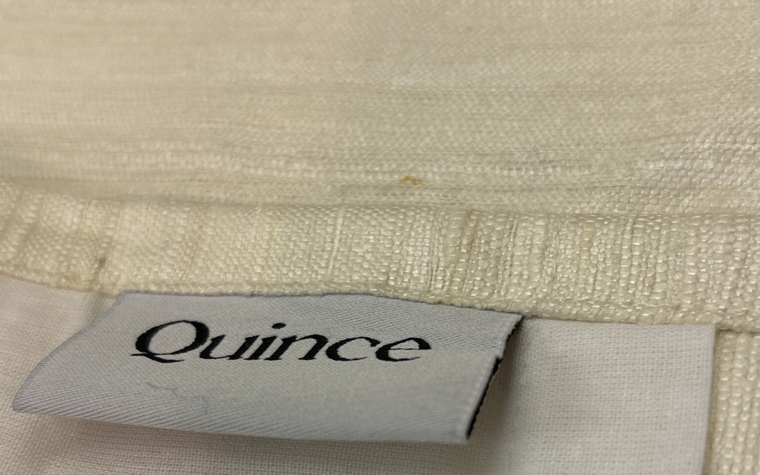 NWOT Quince Raw Silk Curtain Panel Set 2 48” X 96” Room Darkening Ivory
