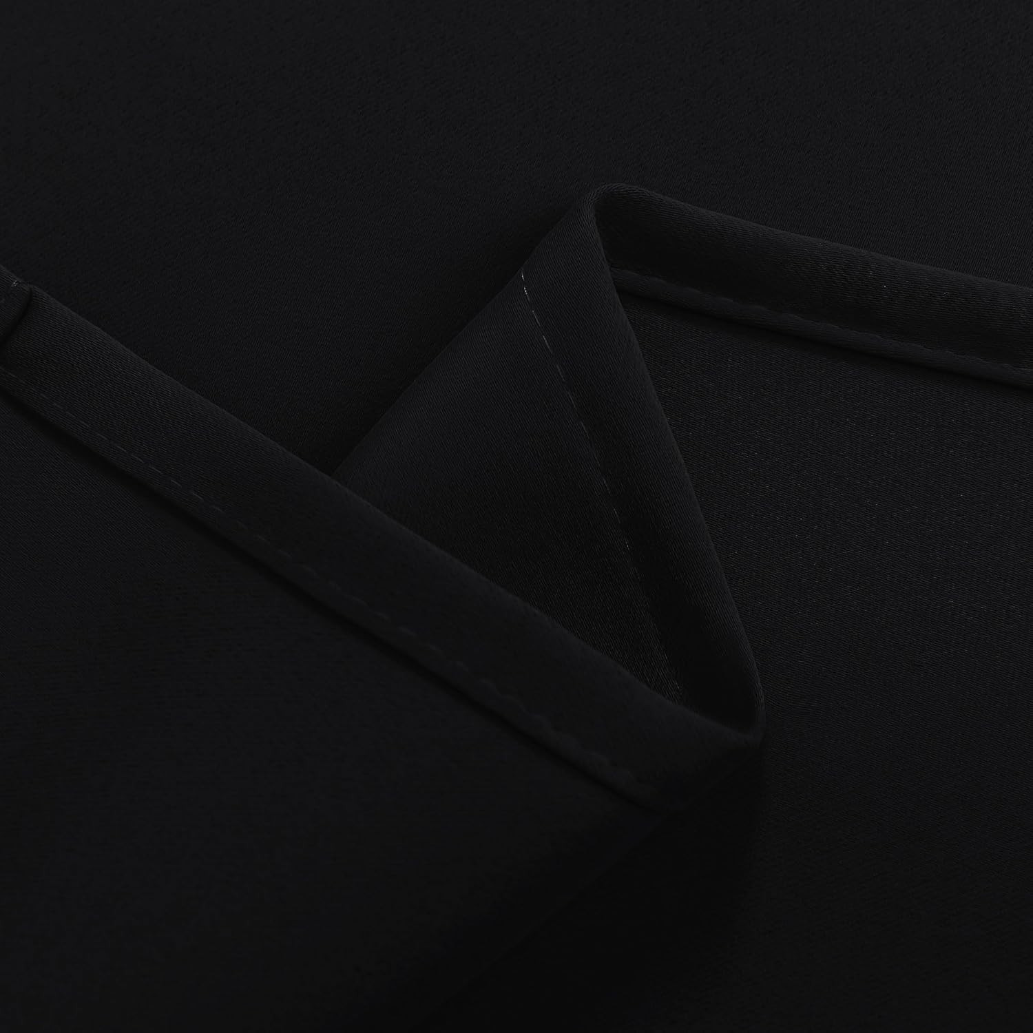 Hiasan Black Out Curtains 63 Inch Long Sewn with Tiebacks, Rod Pocket & Back Tab