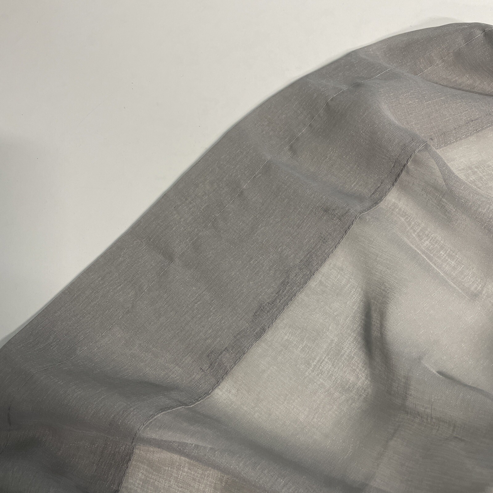 Gray Sheer Curtains 2-PANELS New/Open box Polyester Rod Pocket 52×64