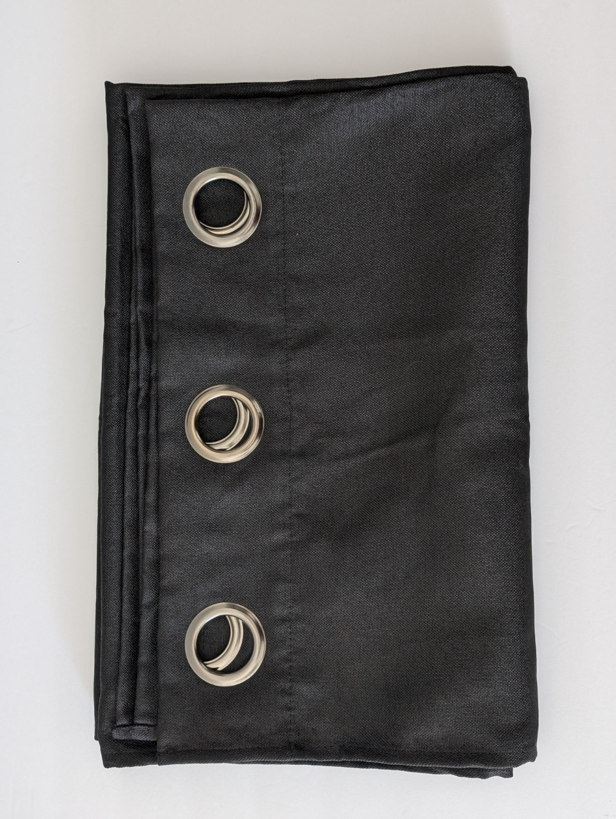 1PC Black 6 Bronze Grommet Curtain Panel 37×95 Room Darkening Window Drape
