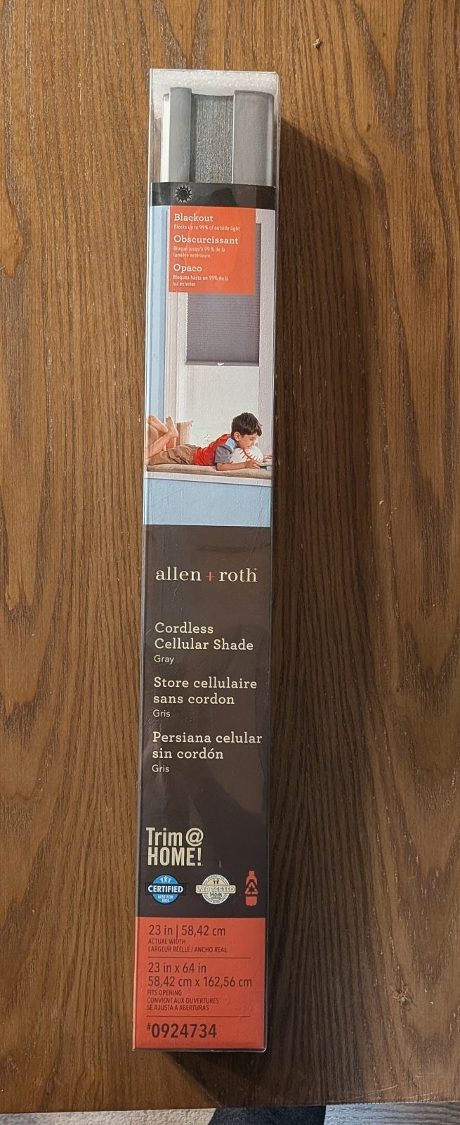 Allen + Roth Blackout Cordless Cellular Shade 35” x64” in White New In Box