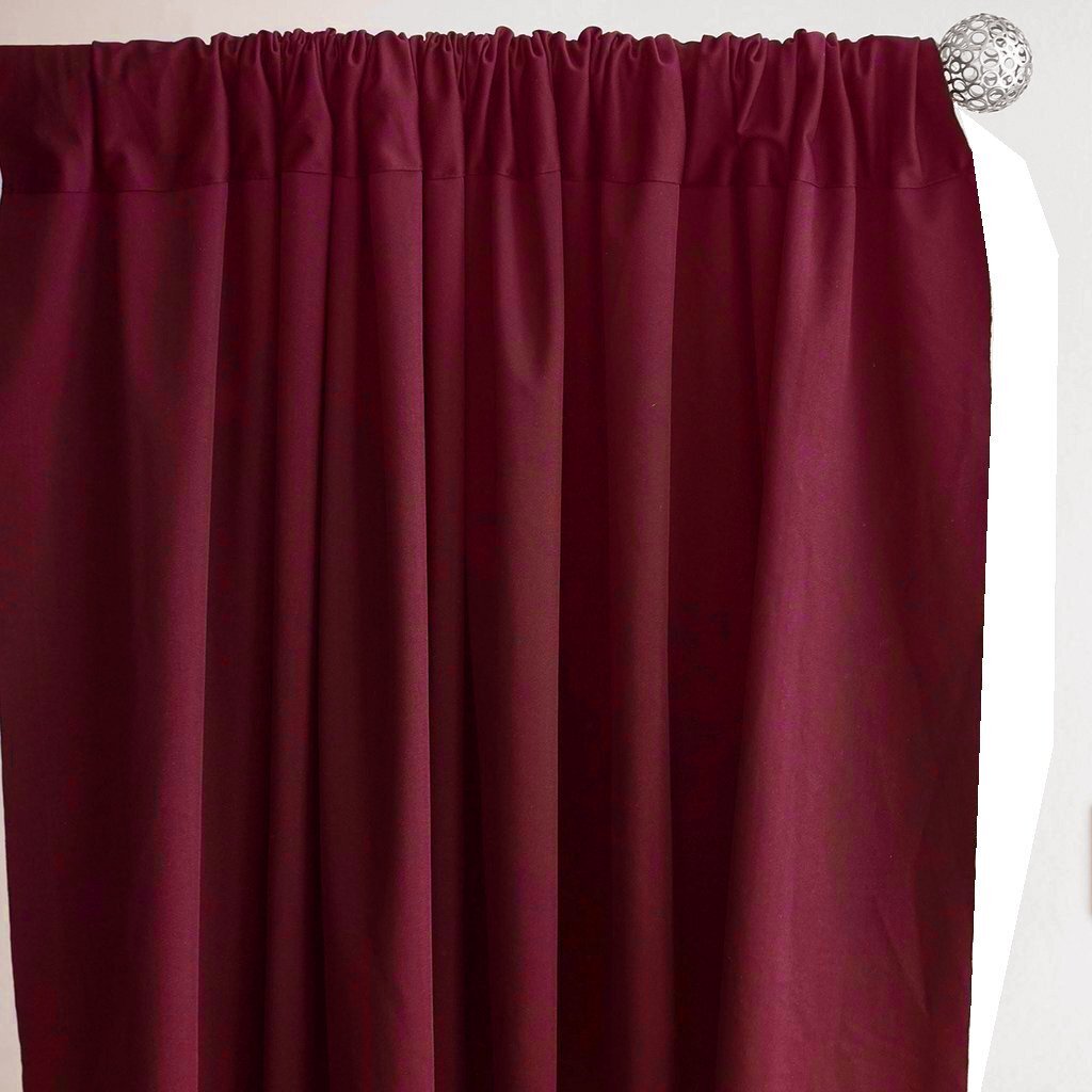 BURGUNDY 10 x 10 ft Polyester BACKDROP CURTAINS Drapes Panels Home Decorations