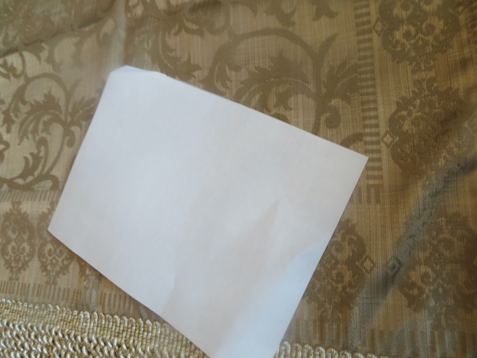 PERI Homeworks Collection Beige Damask Valance Elegant Tassel Trim India Vintage