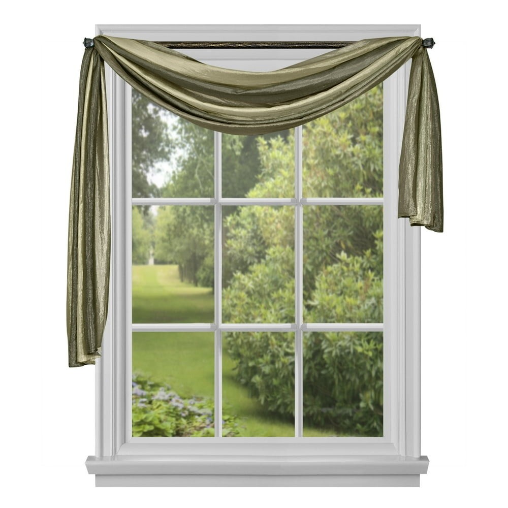 Achim Ombre Light Filtering Curtain Scarf Sage 50″x144″ Trellis Collection
