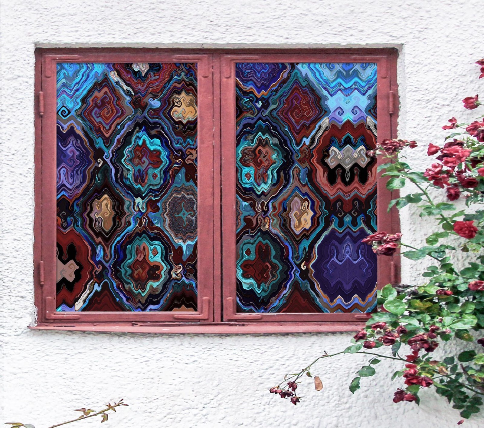 3D Texture Pattern A441 Window Film Print Sticker Cling Stained Glass UV Sinsin