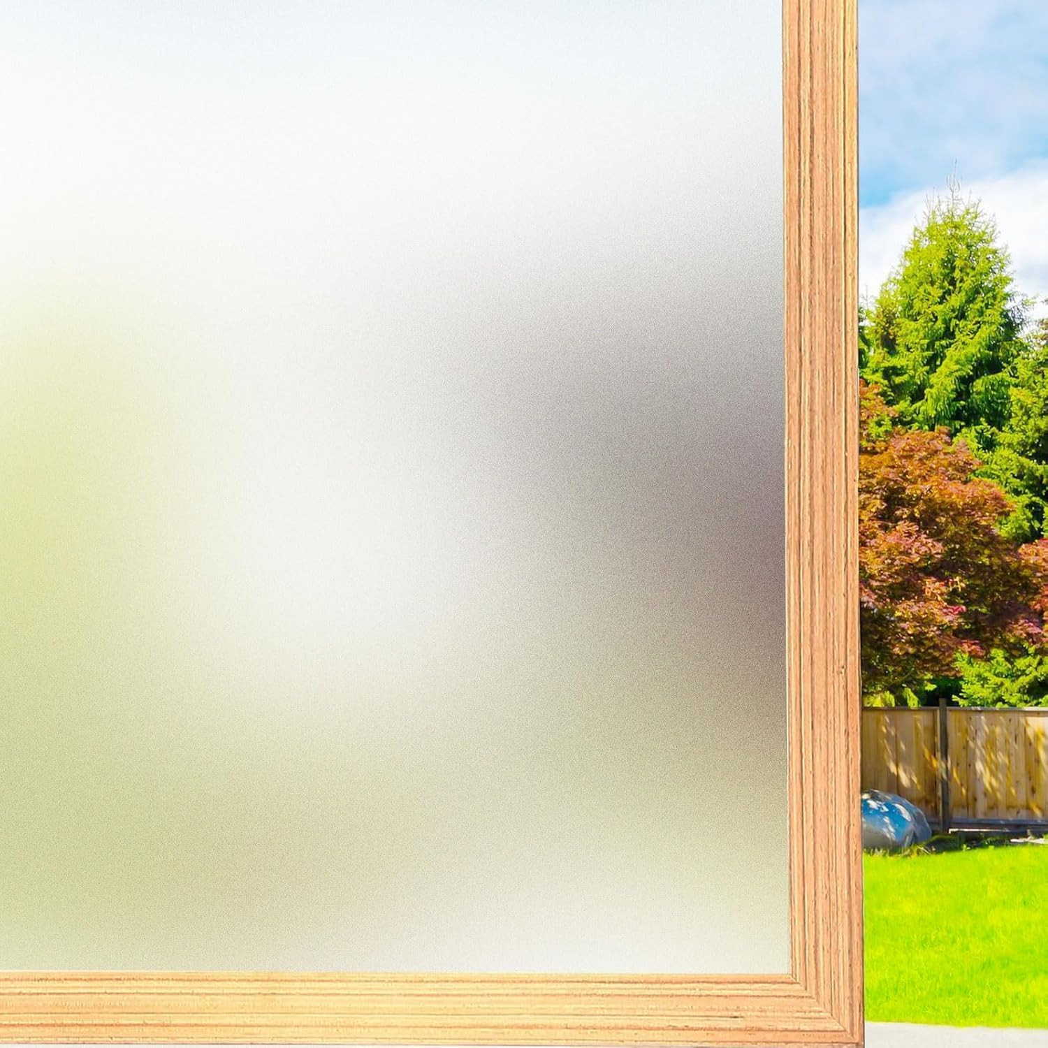 Frosted Window Privacy Film Static Cling Glass Film 17.5″ X 6.5′ | No