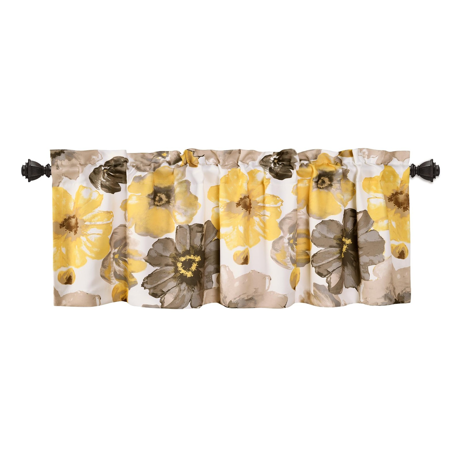 Lush Decor Leah Room Darkening Window Curtain Valance, 18 inch x 52 inch,…