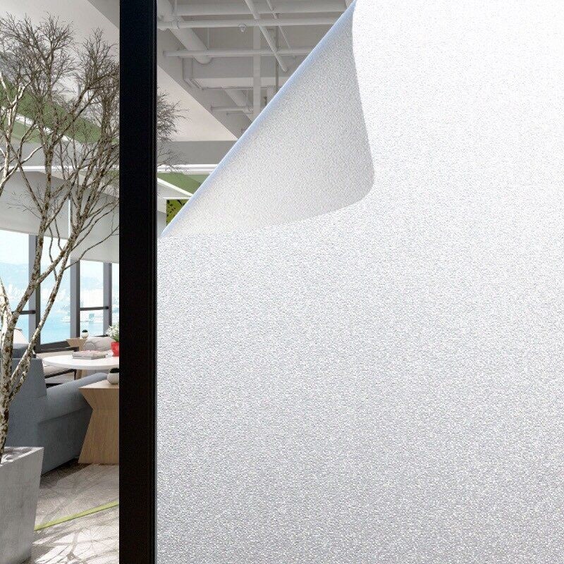 Frosted Privacy Opaque Window Film Self-adhesive White Pure Glass Sticker Tint [