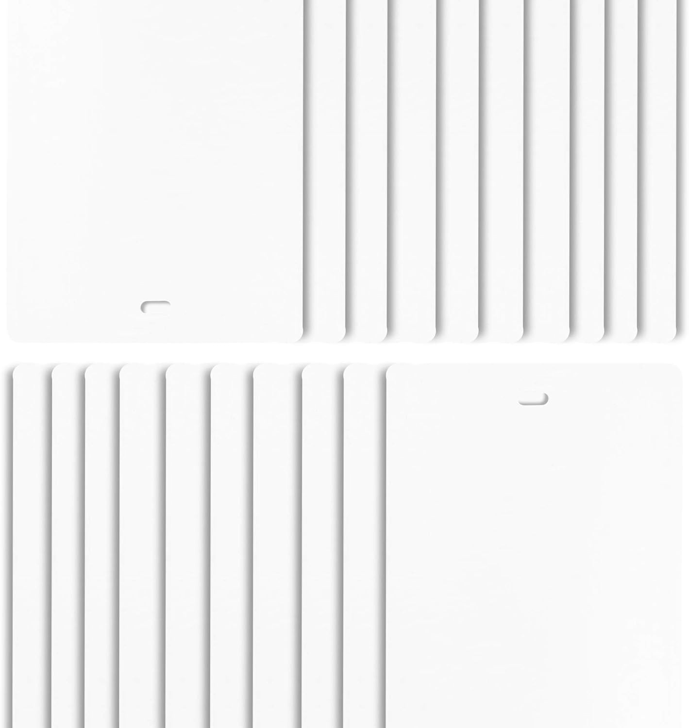 20-Pack PVC Vertical Blind Replacement Slats Curved Smooth White 98.5″x3.5