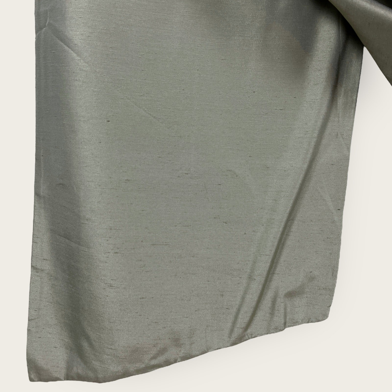 Vintage JC Penney Home Collection Sage Green Faux Duponi Window Scarf 196″ Long