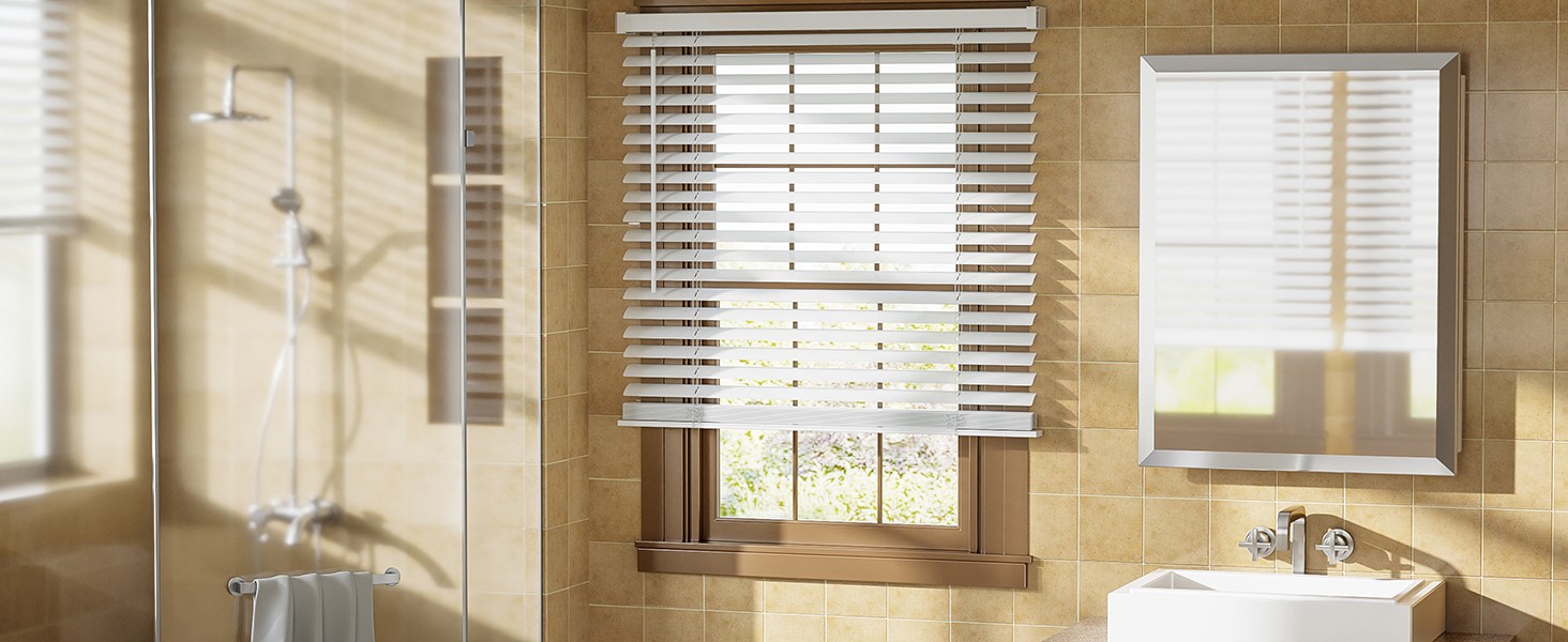 Window Blinds, 2” Cordless Blind for Indoor Windows, 35″ W X 64″ H Mini