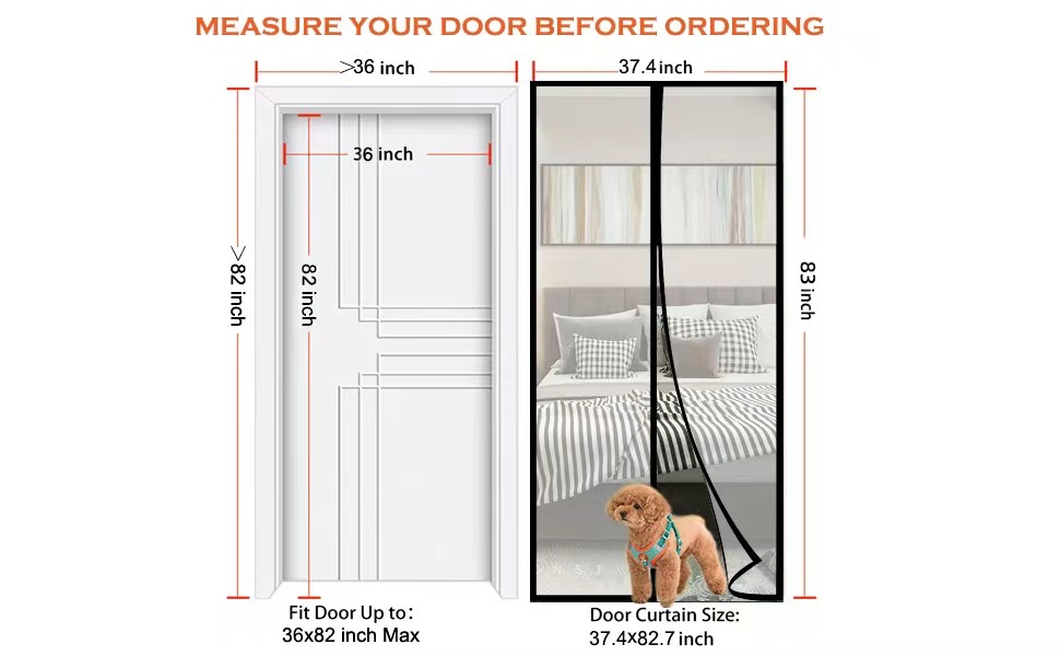 Transparent Insulated Door Curtain, Magnetic Thermal Door Cover Screen Door