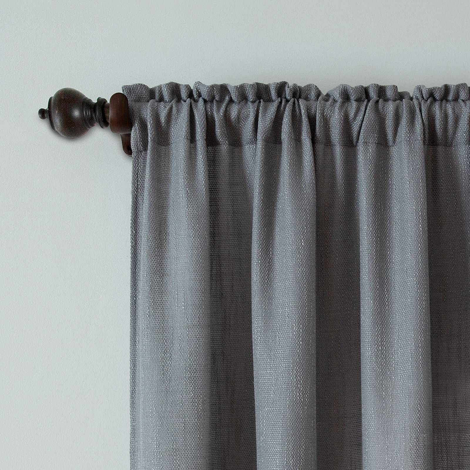 Soft Burlap Natural Rod Pocket Window Curtain Panels for Living Room Patio Do…