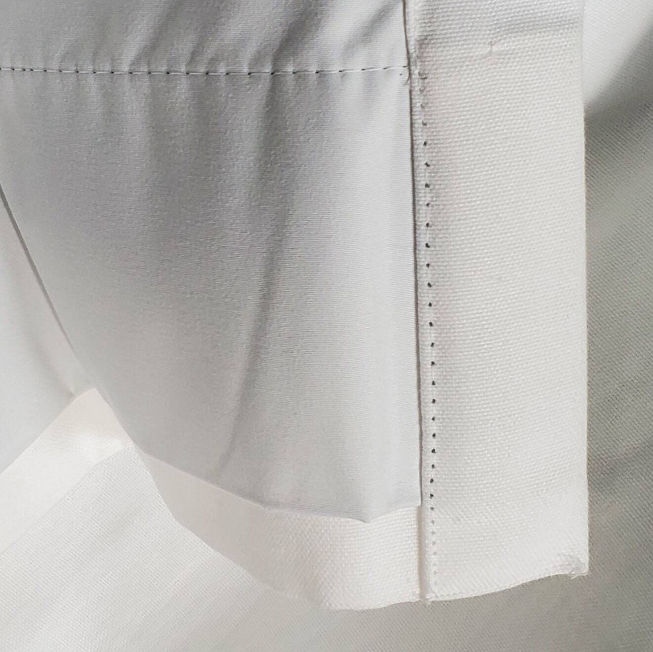 Custom Drapes – Pleated & Lined – 7 oz. Cotton Duck White – 1 Pair / 2 Panels