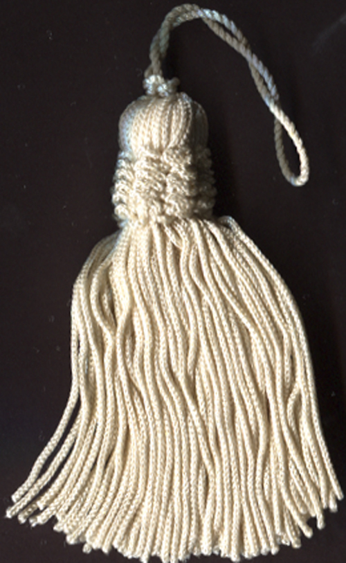 3″ IVORY CHAINETTE CROWN TASSELS LOT OF 12 TRIMMING