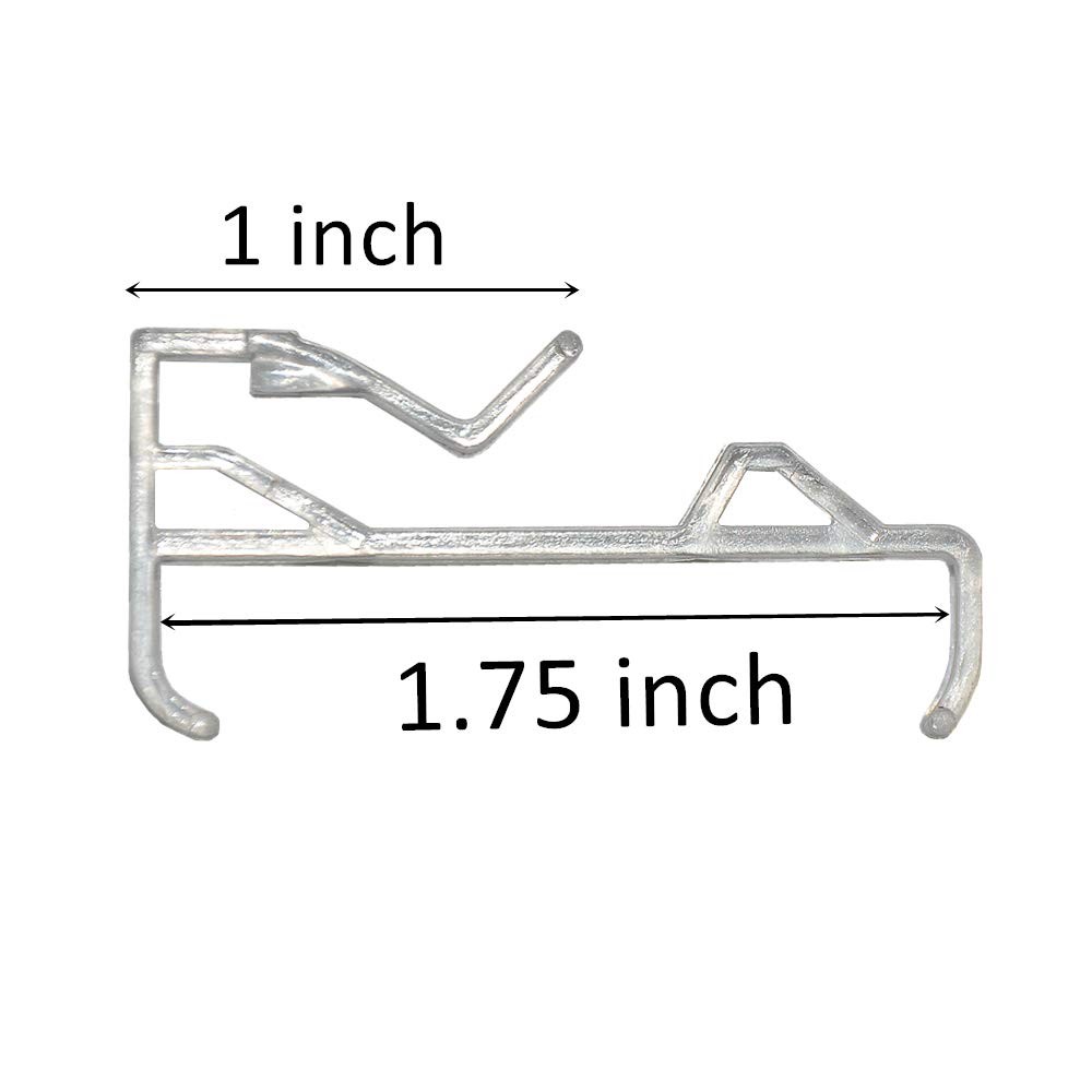 Cutelec Valance Clips 1-3/4″ 8Pack for High Profile One Size, Silver