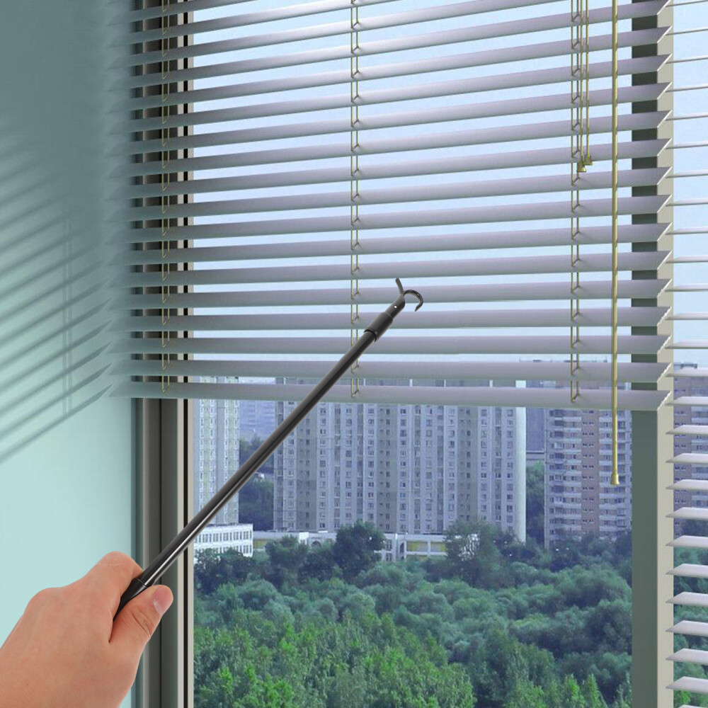 Bracket Closet Reacher Pole with Hook Curtain Telescopic Rod