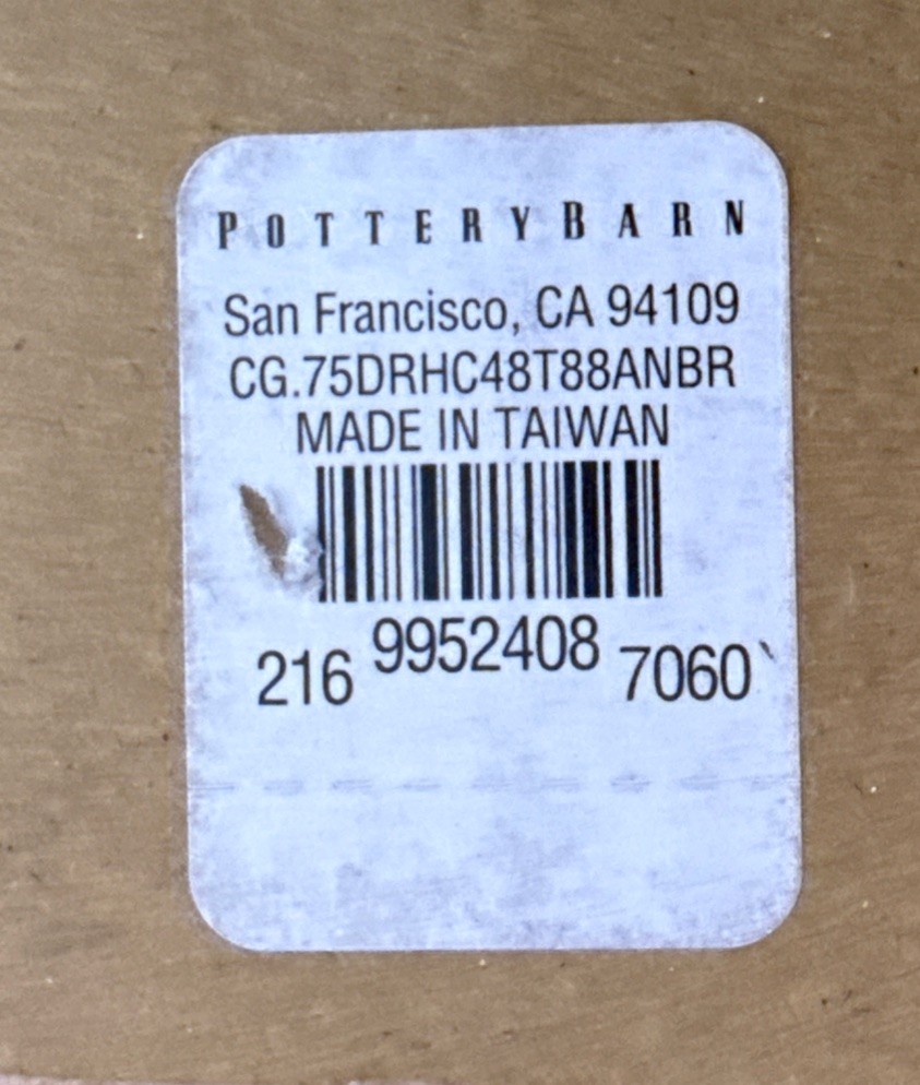 Pottery Barn Standard Double Curtain Rod & Wall Bracket – 48-88″ – .75″ Bronze