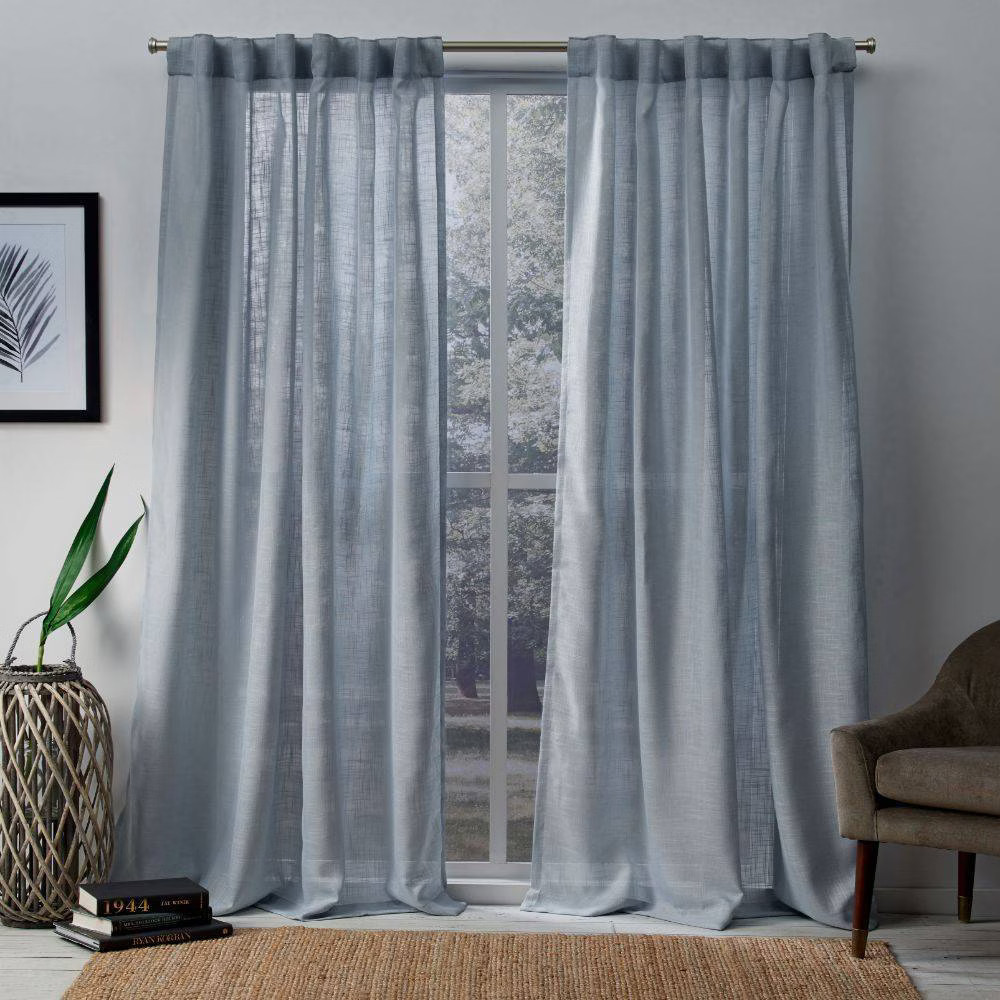 Set of 2 Bella Sheer Hidden Tab Top Curtain Panels – Exclusive