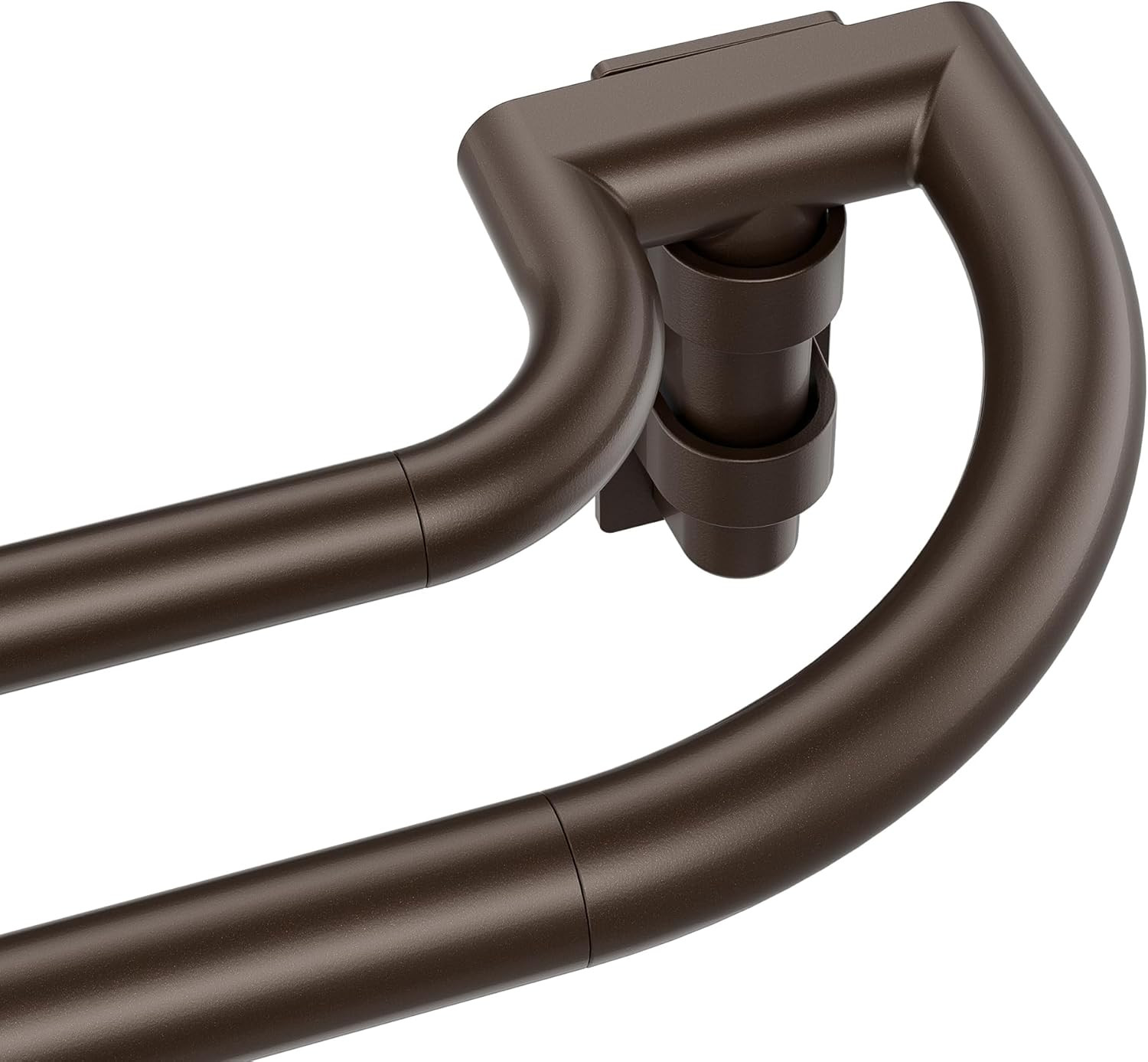 Double Curtain Rod，Blackout Wrap-Around Curtain Rods for Windows 48 to 84 Inch，A