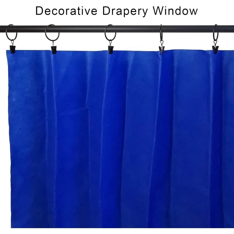 20PCS Curtain Rings with Clips Metal Drapery Hooks for 1in Curtain Rods