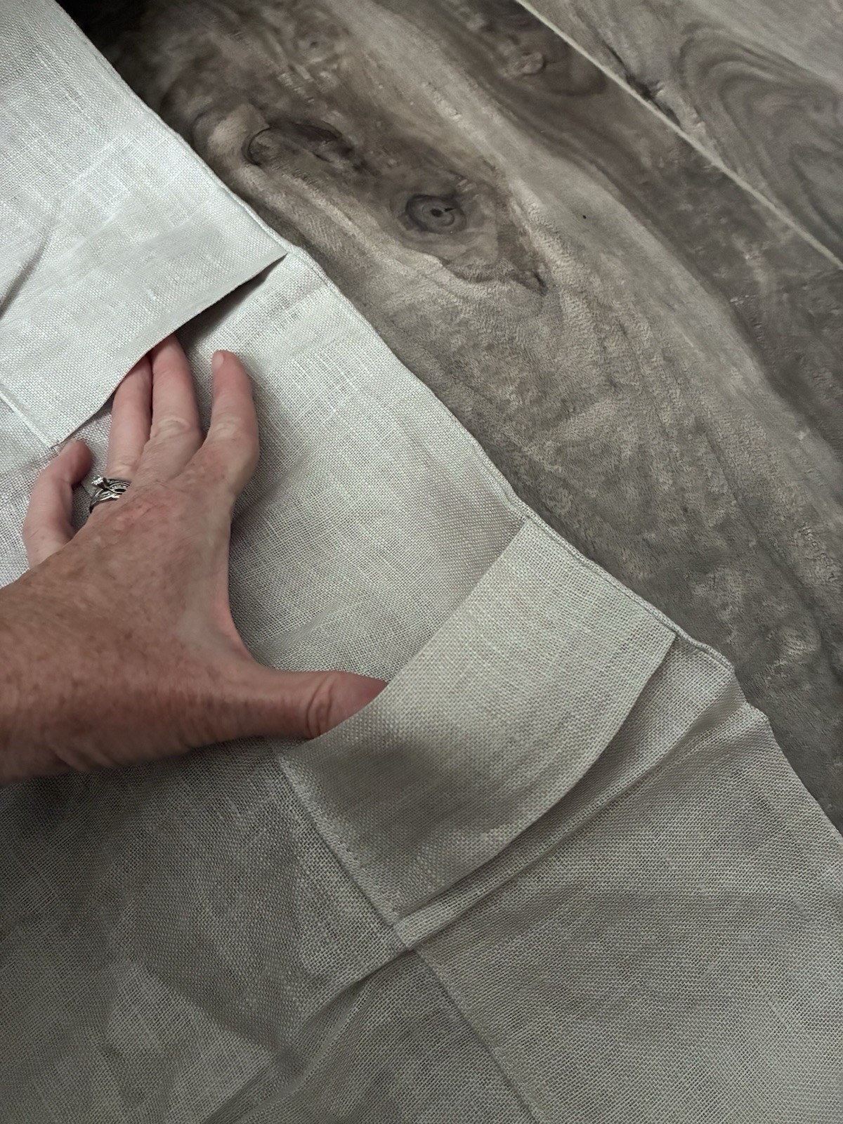 West Elm Sheer Linen Curtain Stone Grey 48×108 Single Panel NWT Hidden Tabs New