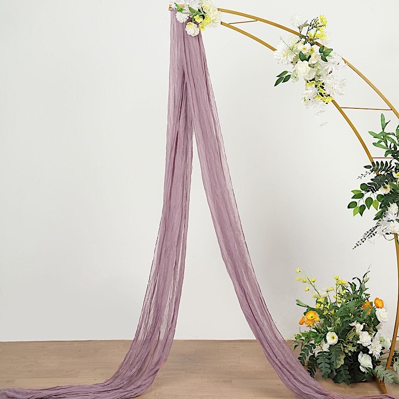 20 ft VIOLET AMETHYST Cheesecloth Cotton Fabric Wedding Arch Drape CURTAIN