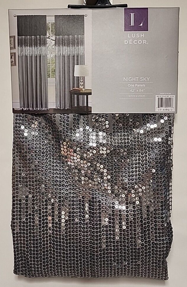 Lush Dcor Night Sky Panel For Living Bedroom Dining Room single Curtain 84X 42