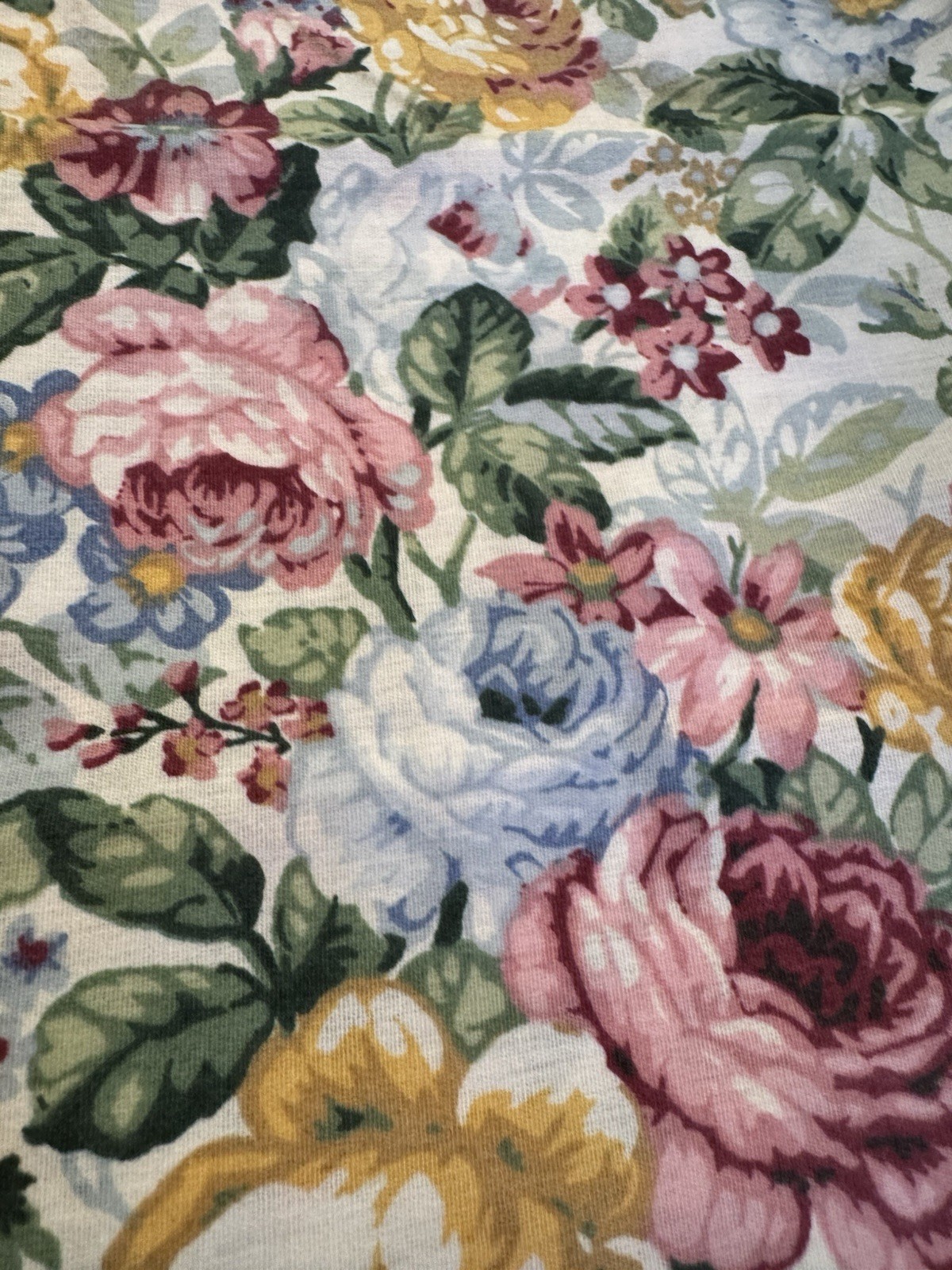 COTTAGE FLORALS Window VALANCE Curtain Dan River 84 x 16 Pink Green Blue ROSES