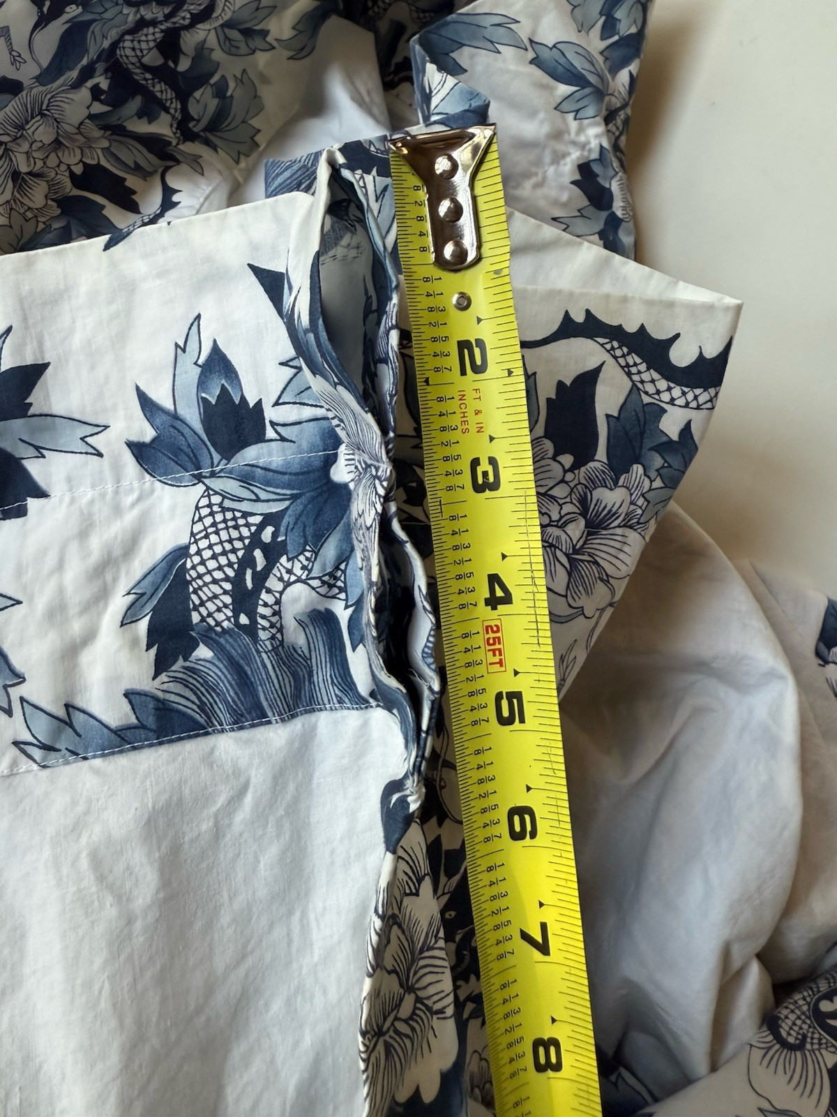RARE Single CUSTOM Ralph Lauren *NANKING CURTAIN PANEL Blue White Rod Pocket