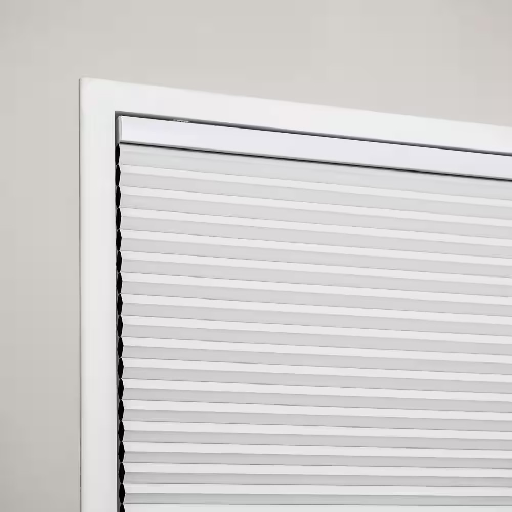 White Cordless Blackout Polyester Cellular Shades – 34 In. W X 64 In. L